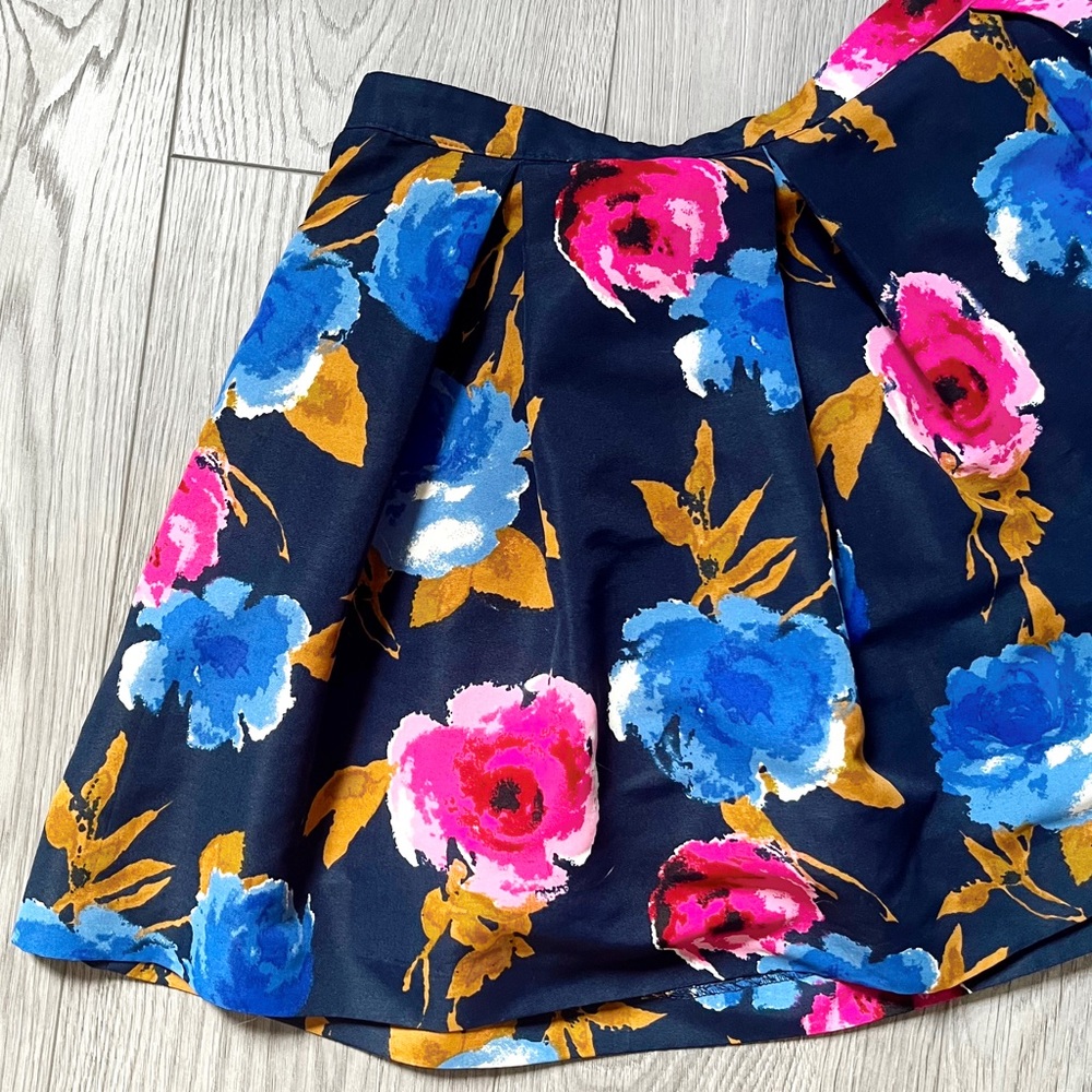 pleated floral forever 21 skirt